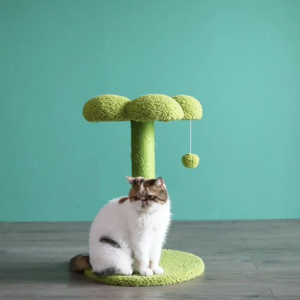 NWT- Cat Flower Scratching Post, Perch and Activity Tree with Teaser Ball Toy